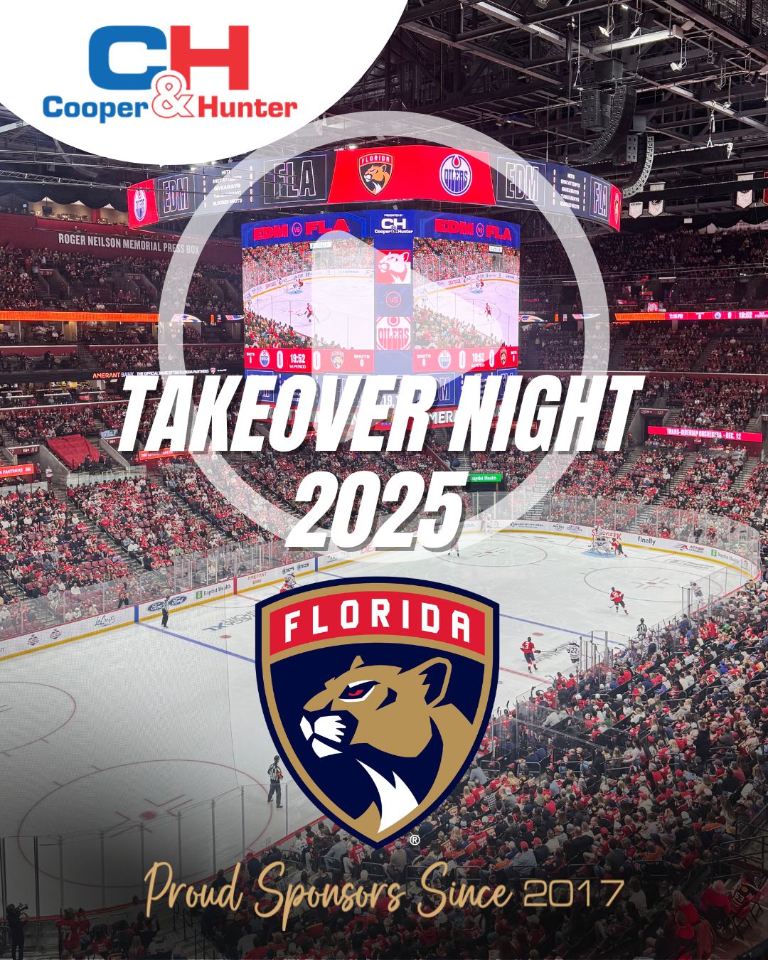 Sponsorship night from Cooper&Hunter at Florida Panthers Arena